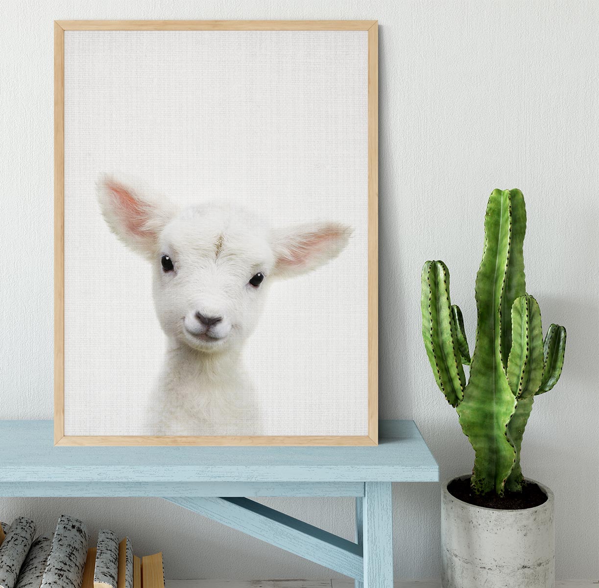 Peekaboo Baby Sheep Framed Print - 1x - 4