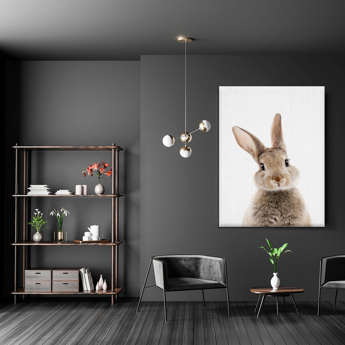 Peekaboo Bunny Canvas Print or Poster - 1x - 5