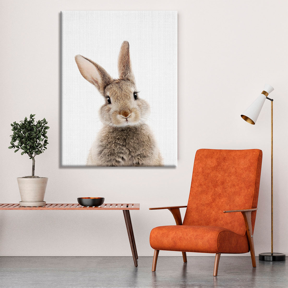 Peekaboo Bunny Canvas Print or Poster - 1x - 6