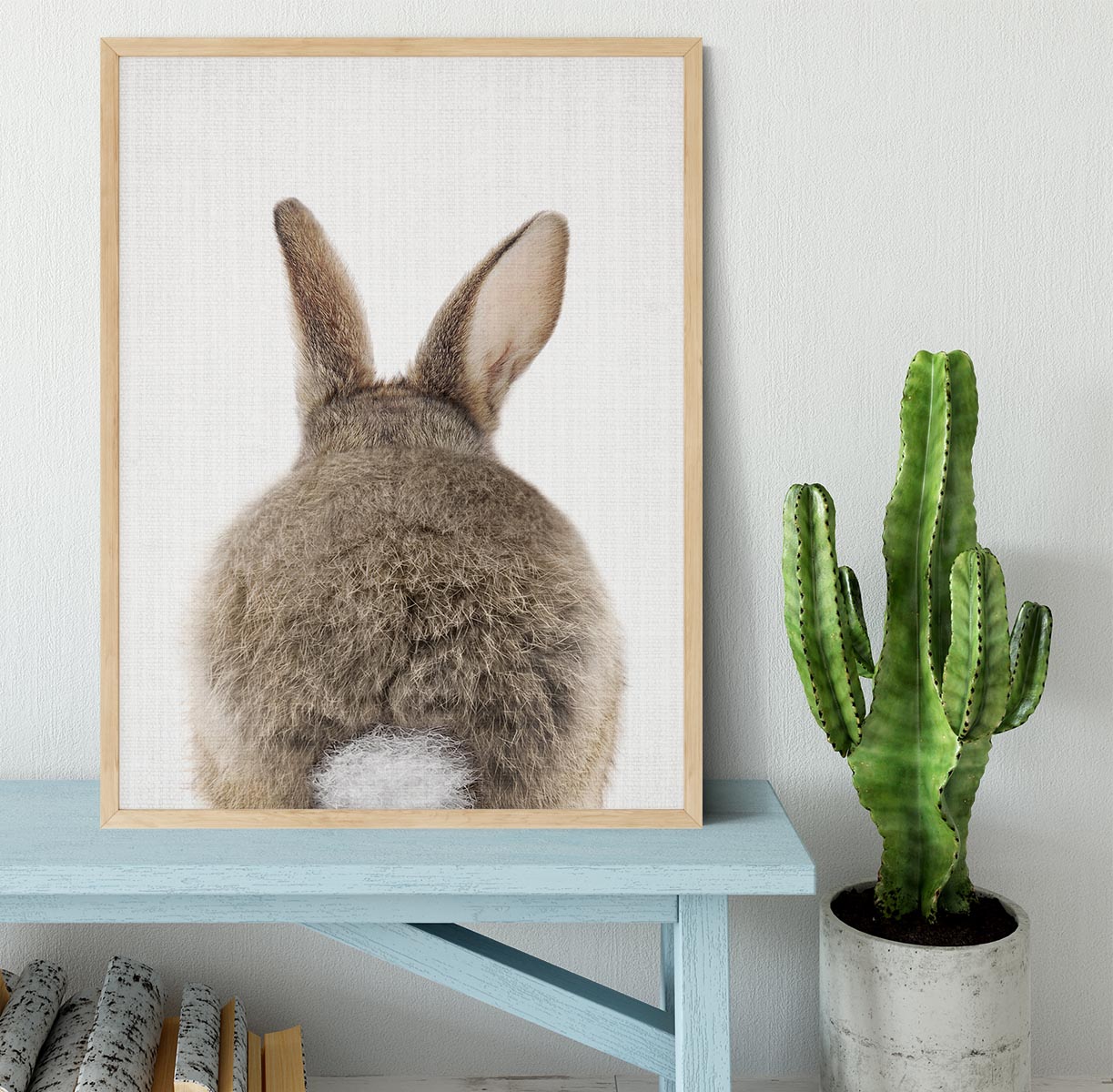 Peekaboo Bunny Tail Framed Print - 1x - 4