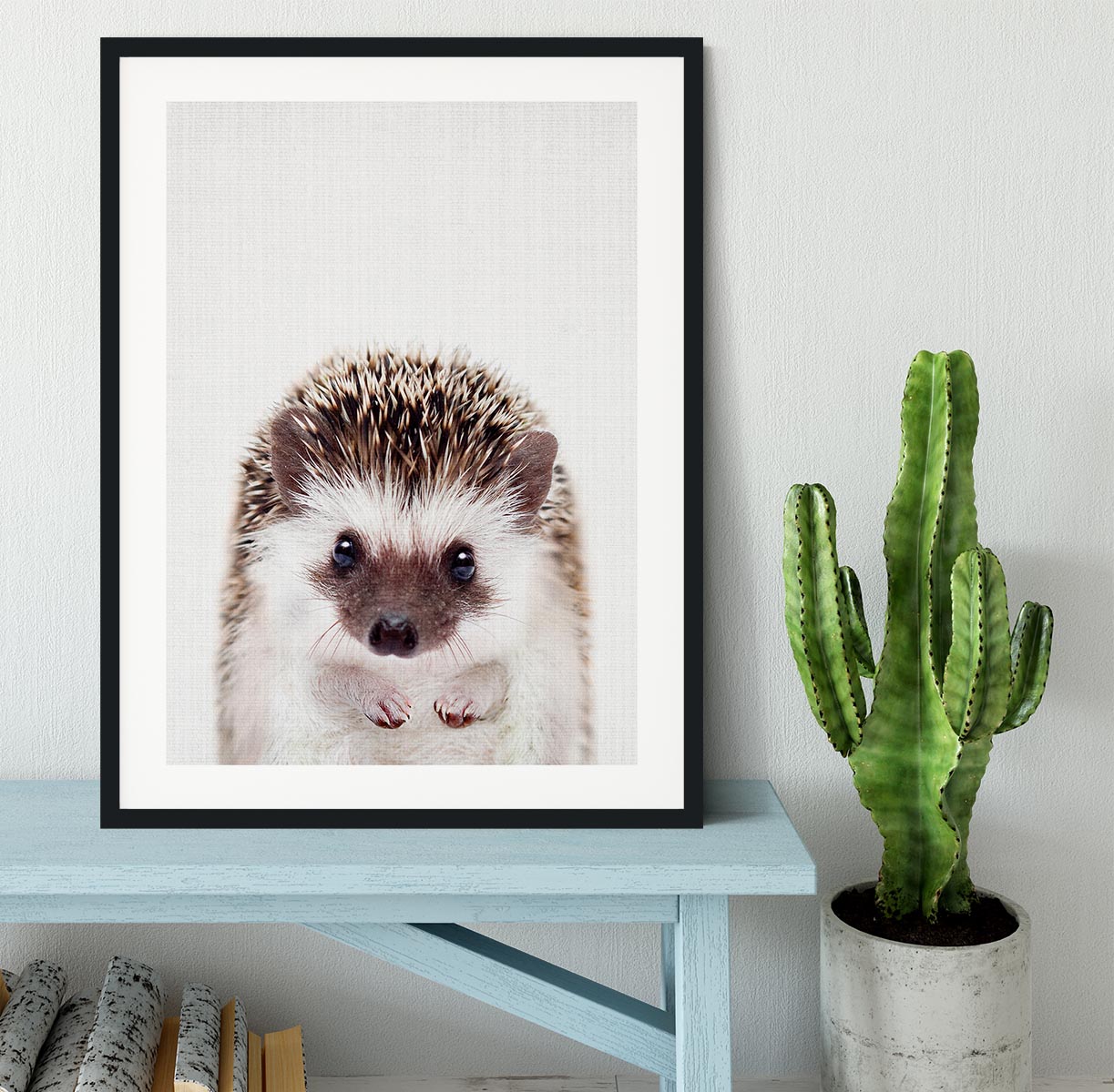 Peekaboo Hedgehog Framed Print - 1x - 1