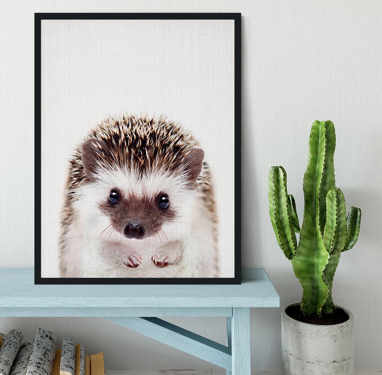 Peekaboo Hedgehog Framed Print - 1x - 2