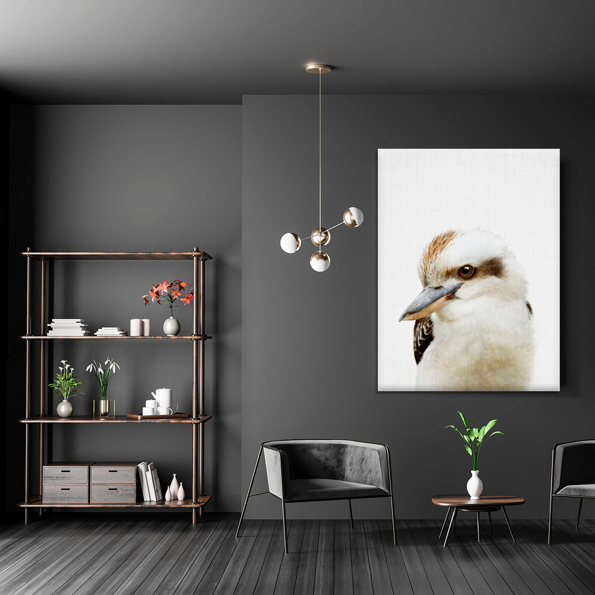 Peekaboo Kookaburra Canvas Print or Poster - 1x - 5