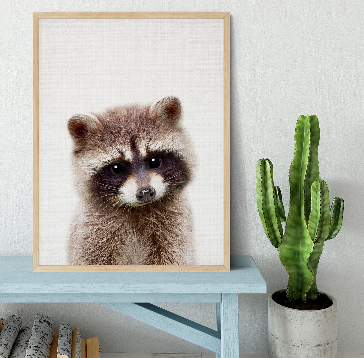 Peekaboo Raccoon Framed Print - 1x - 4