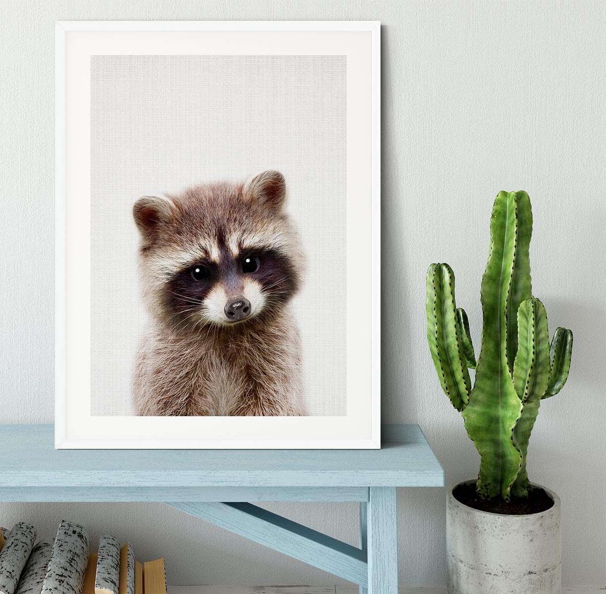 Peekaboo Raccoon Framed Print - 1x - 5