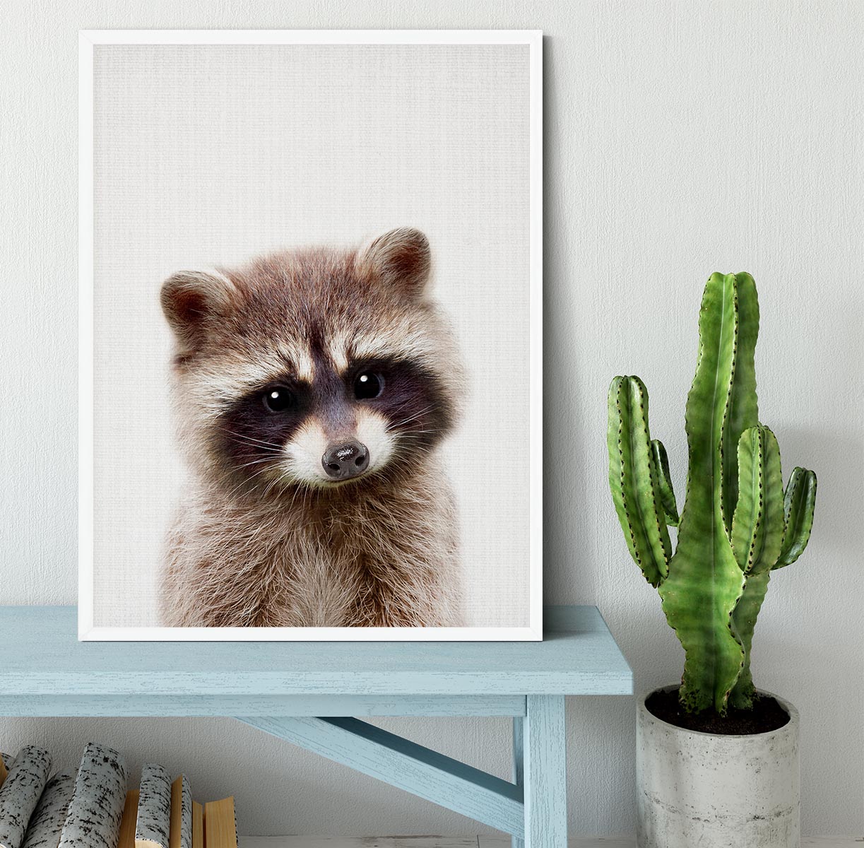 Peekaboo Raccoon Framed Print - 1x -6