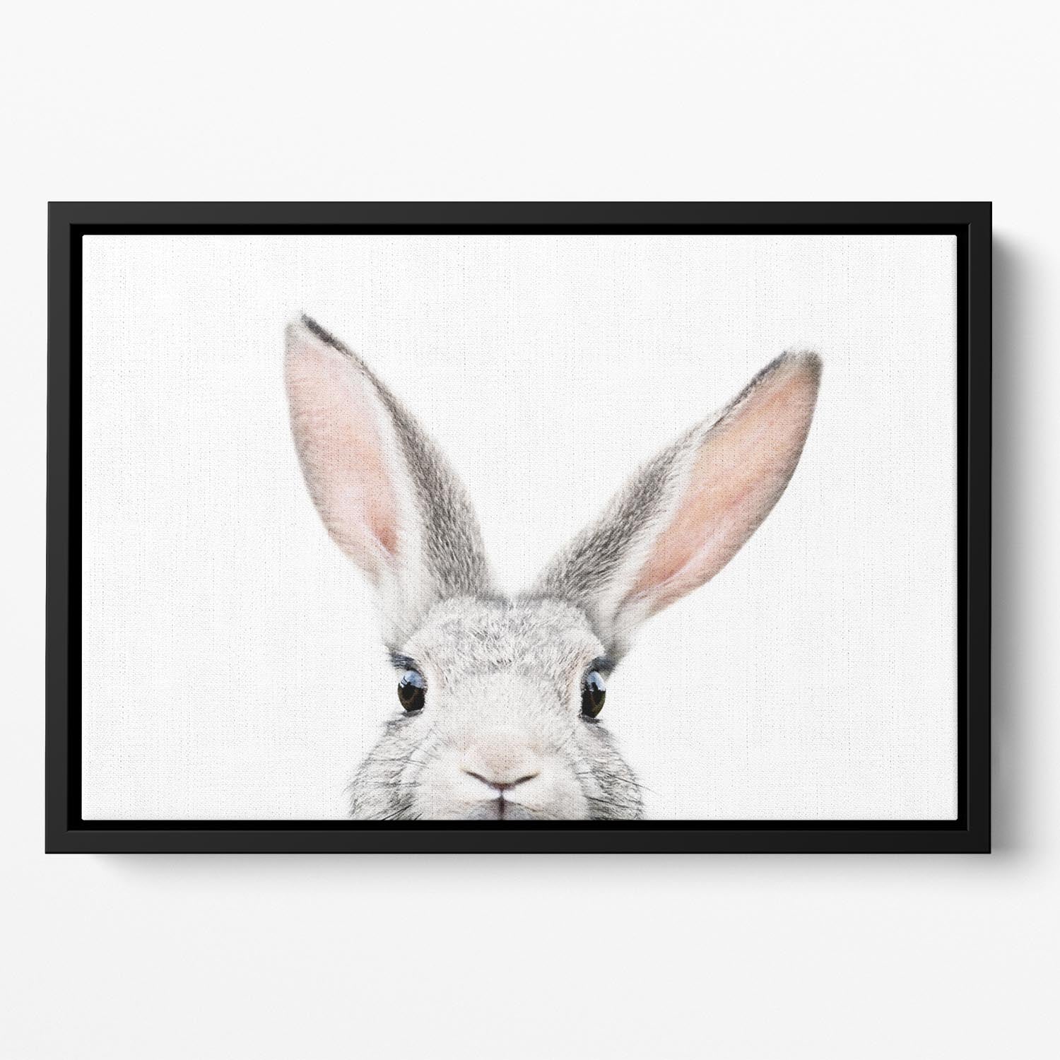 Peeking Bunny Floating Framed Canvas - 1x - 2