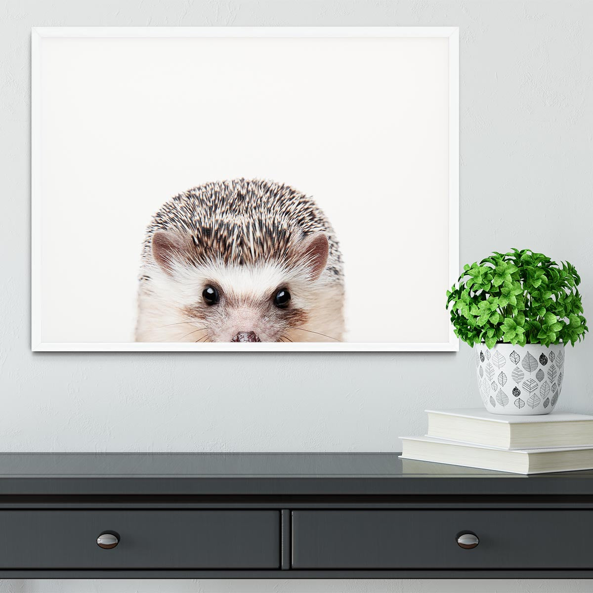 Peeking Hedgehog Framed Print - 1x -6