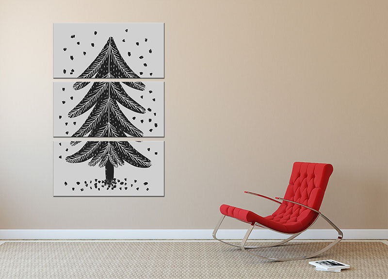 Pine Tree 3 Split Panel Canvas Print - 1x - 2