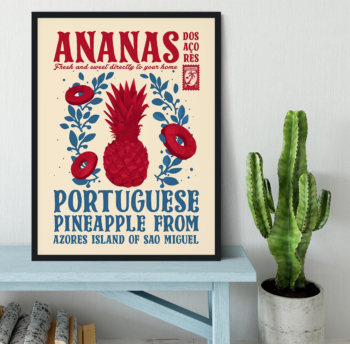 Pineapple kitchen print Framed Print - Canvas Art Rocks - 2