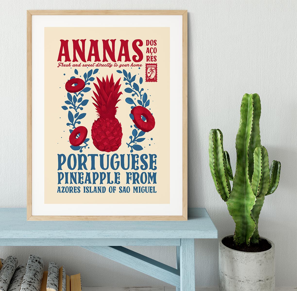 Pineapple kitchen print Framed Print - Canvas Art Rocks - 3