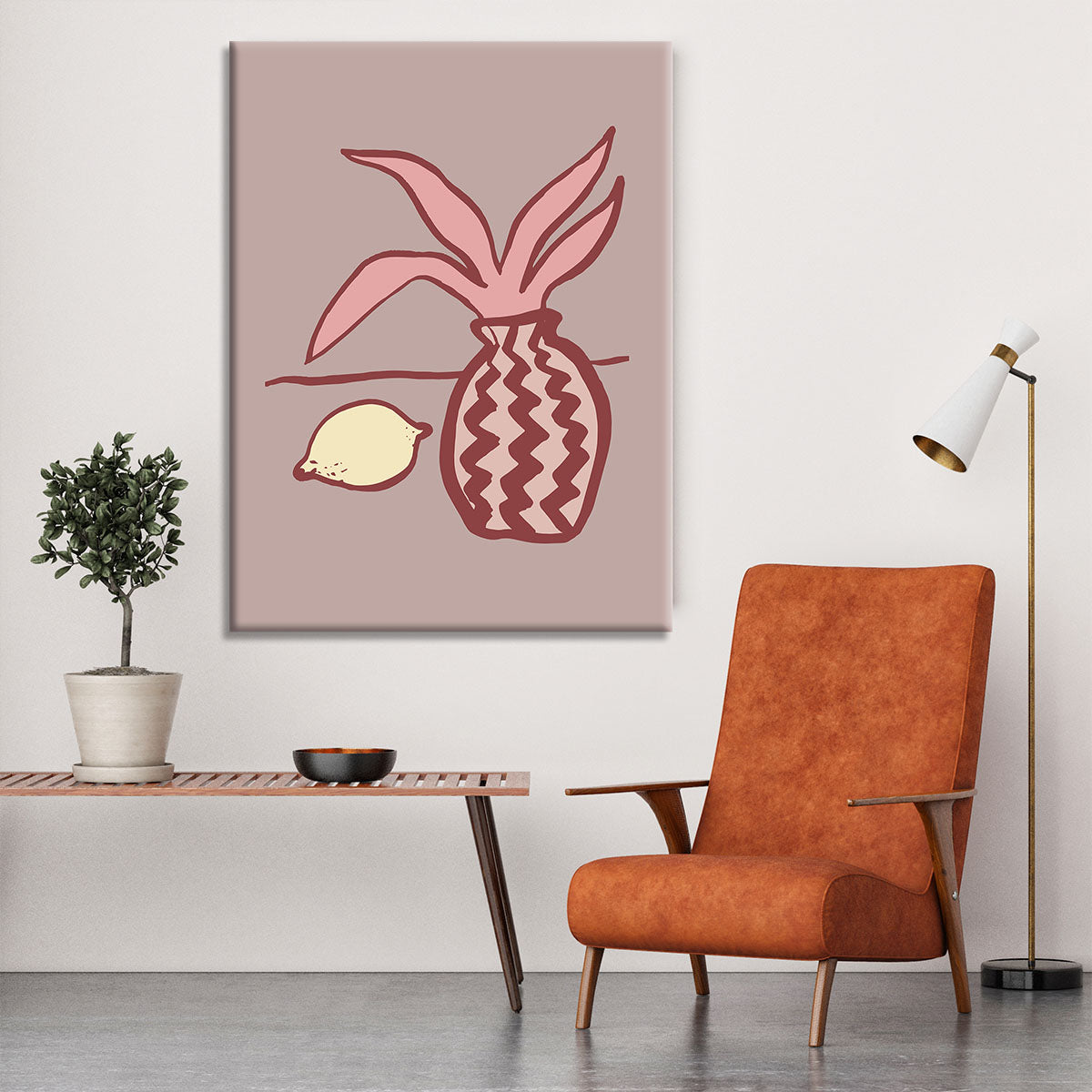 Pink Lemon Canvas Print or Poster - 1x - 6