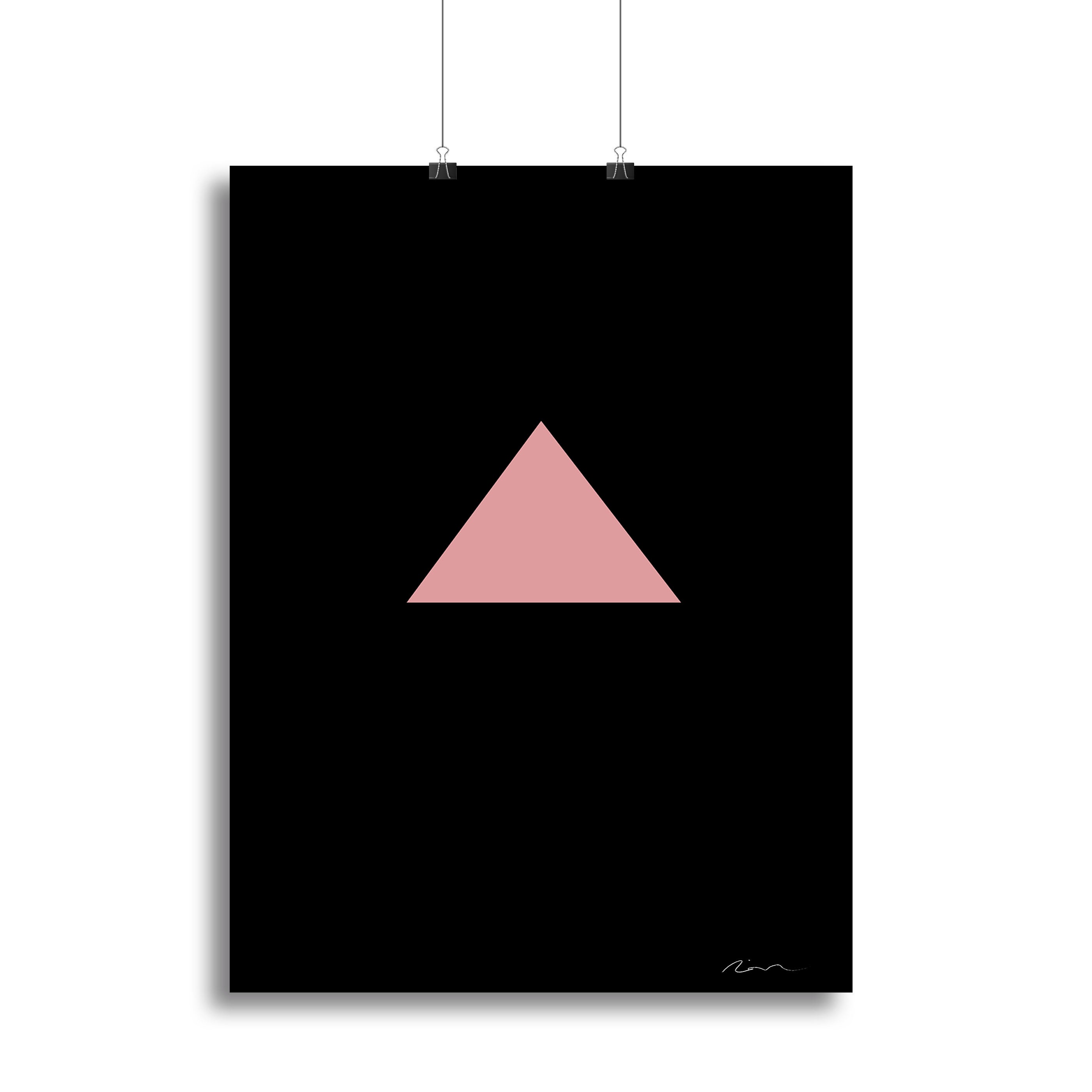 Pink Triangle Canvas Print or Poster - 1x - 2