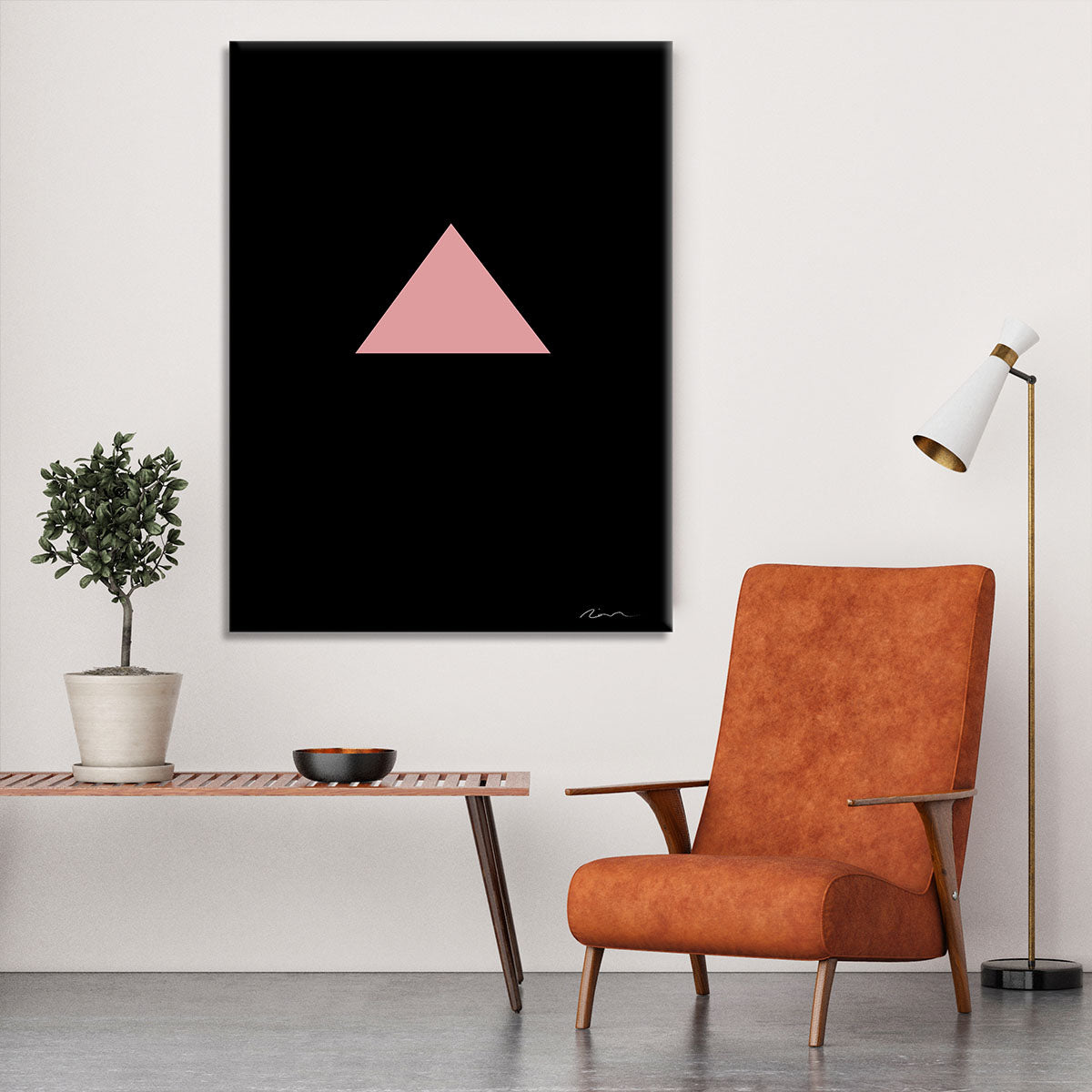 Pink Triangle Canvas Print or Poster - 1x - 6