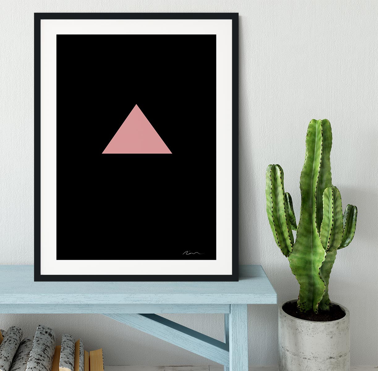 Pink Triangle Framed Print - 1x - 1