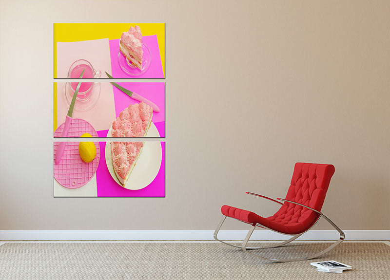 Pink mood 3 Split Panel Canvas Print - 1x - 2