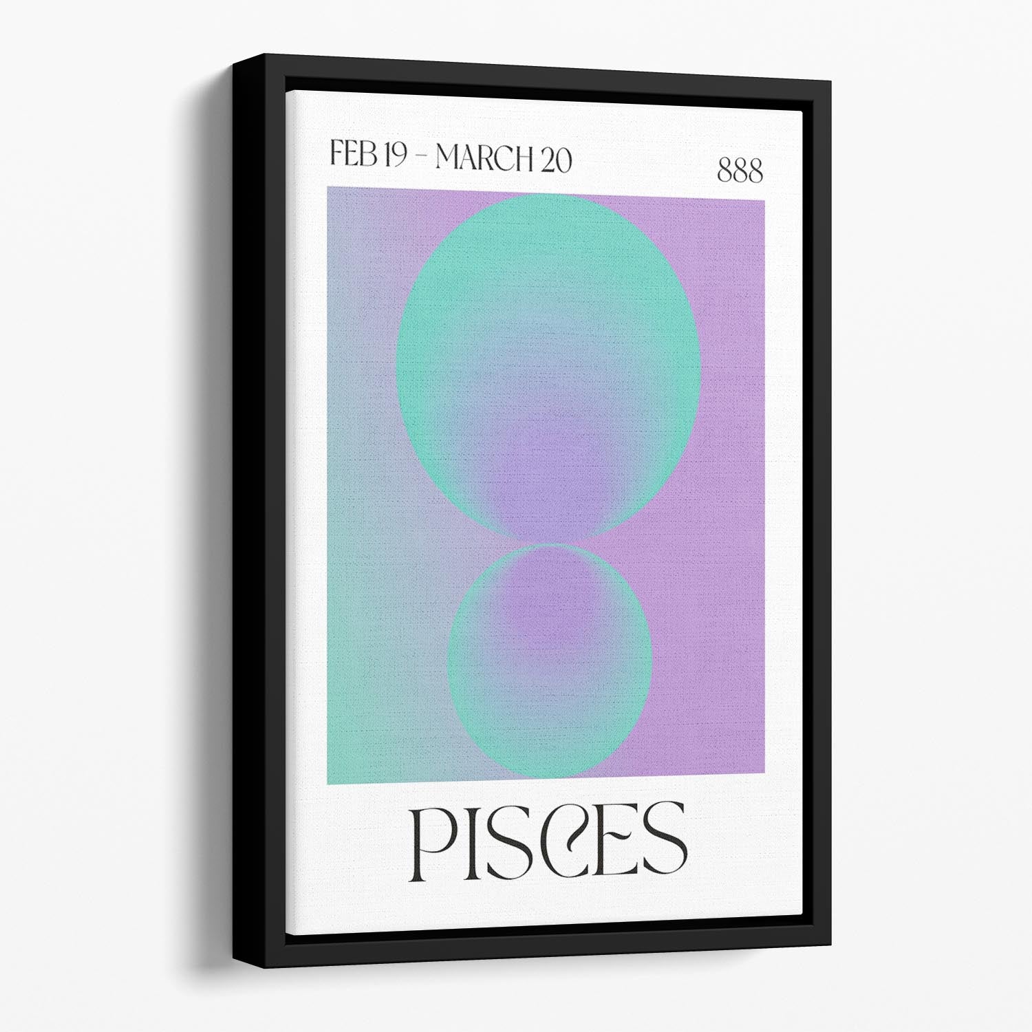 Pisces Celestial Dreams Art Floating Framed Canvas - Canvas Art Rocks - 1