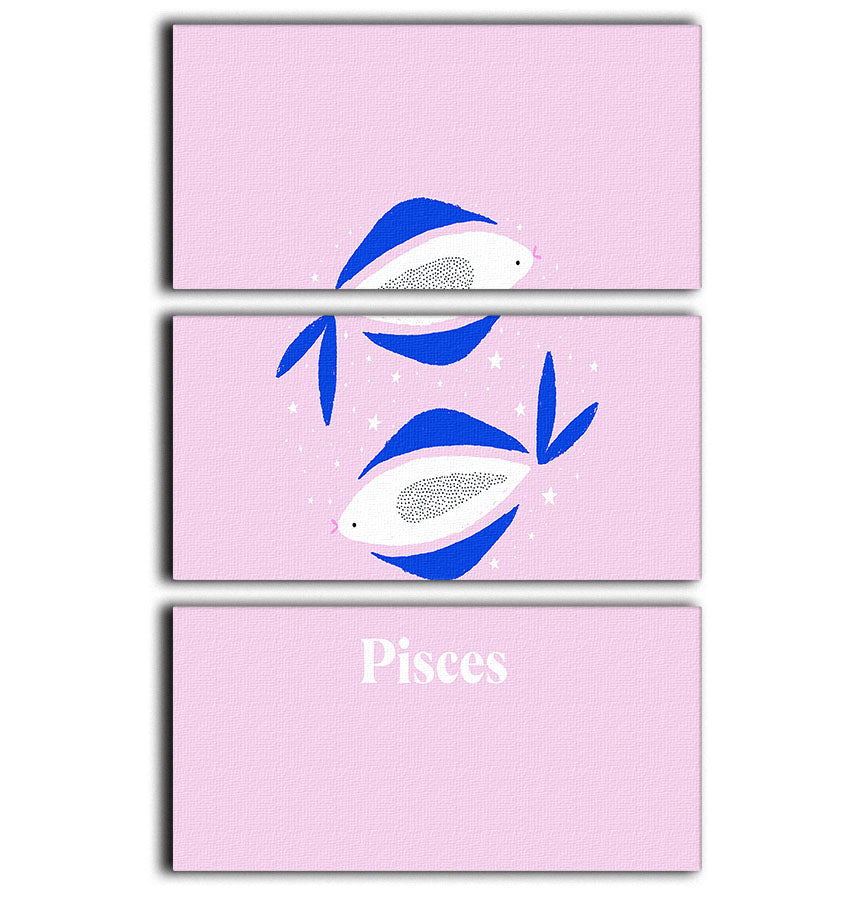 Pisces Inspirational Art 3 Split Panel Canvas Print - Canvas Art Rocks - 1