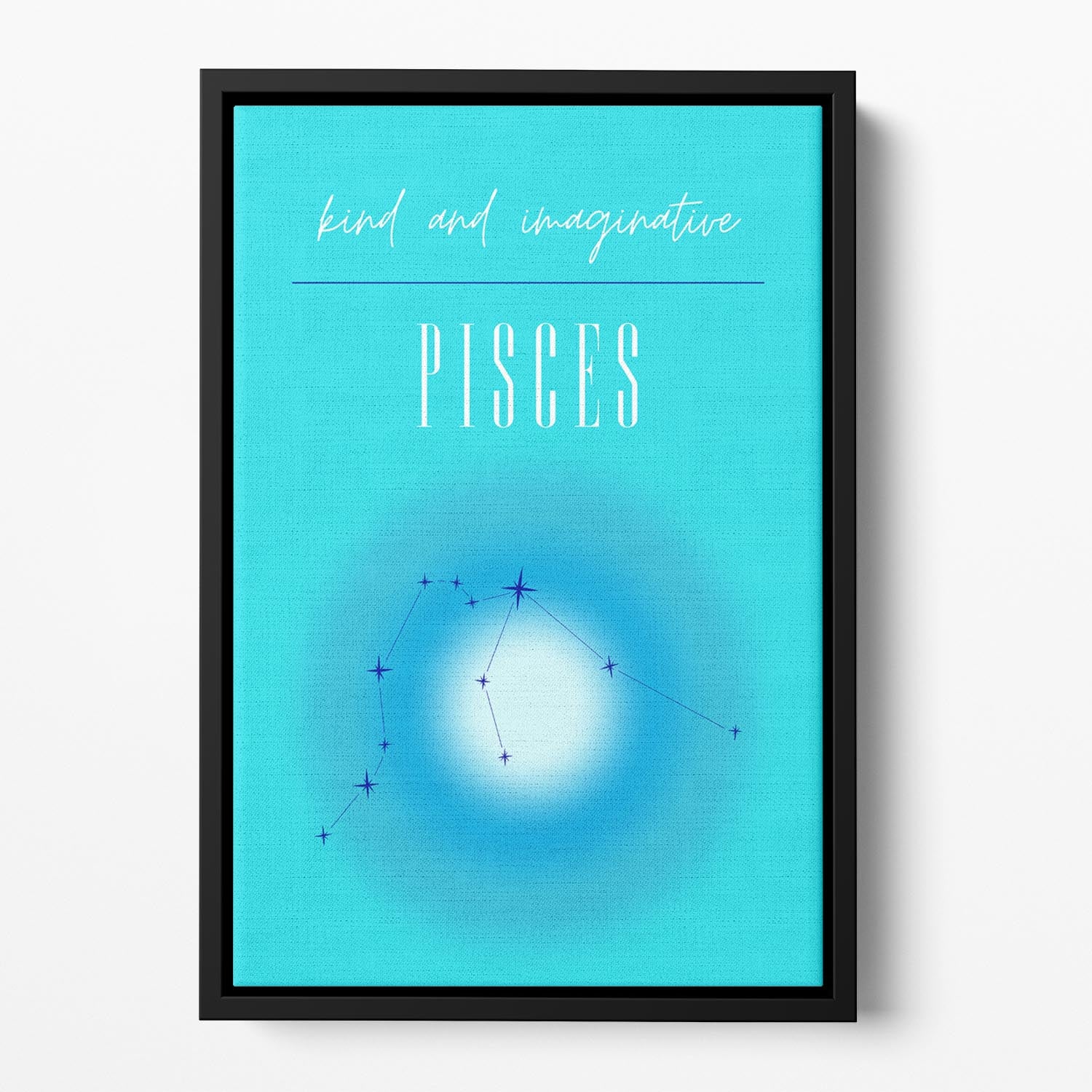 Pisces Zodiac Dream Art Floating Framed Canvas - Canvas Art Rocks - 2