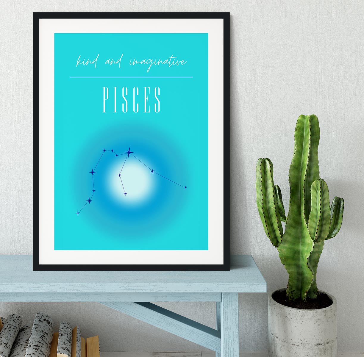 Pisces Zodiac Dream Art Framed Print - Canvas Art Rocks - 1