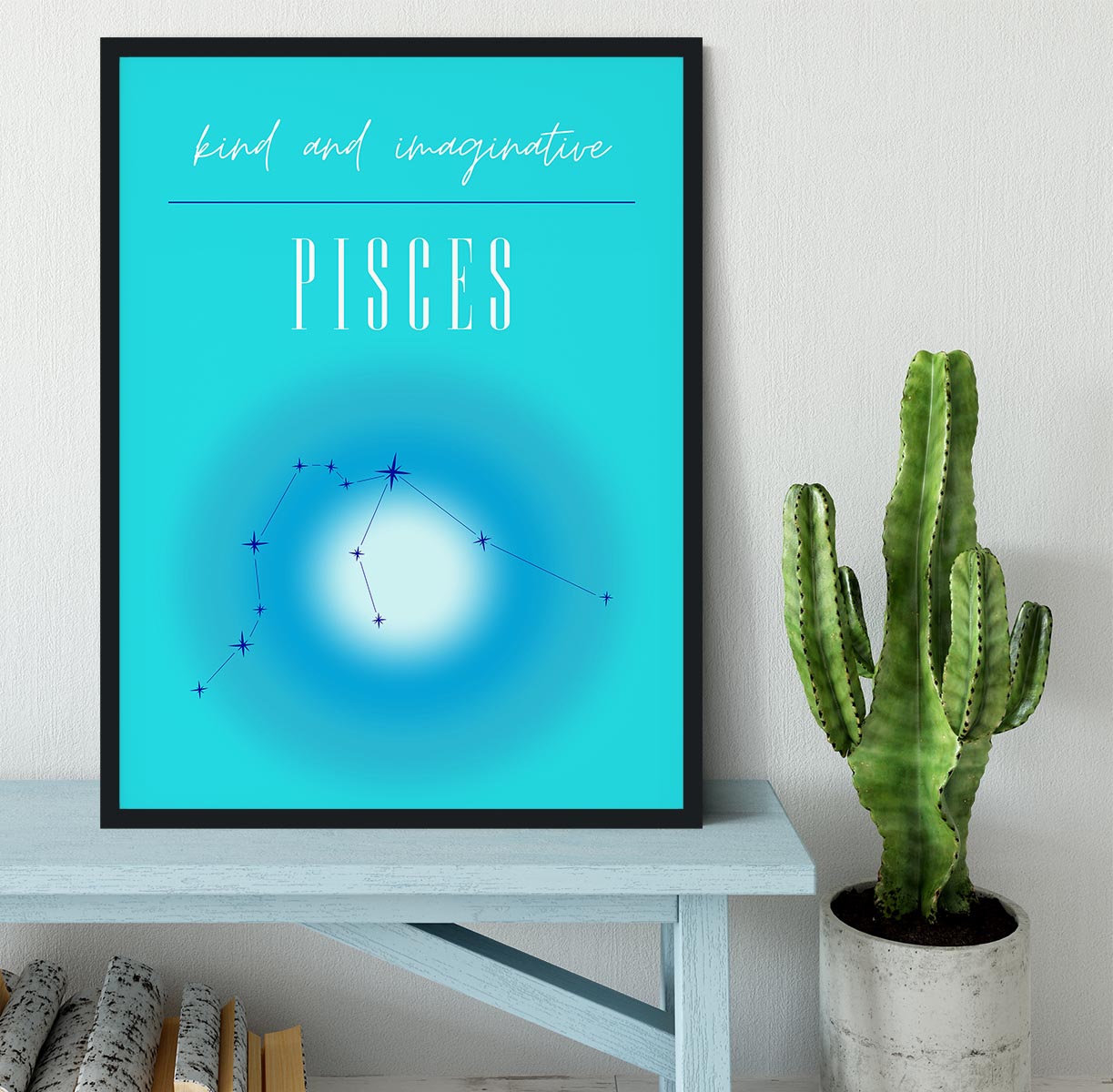 Pisces Zodiac Dream Art Framed Print - Canvas Art Rocks - 2