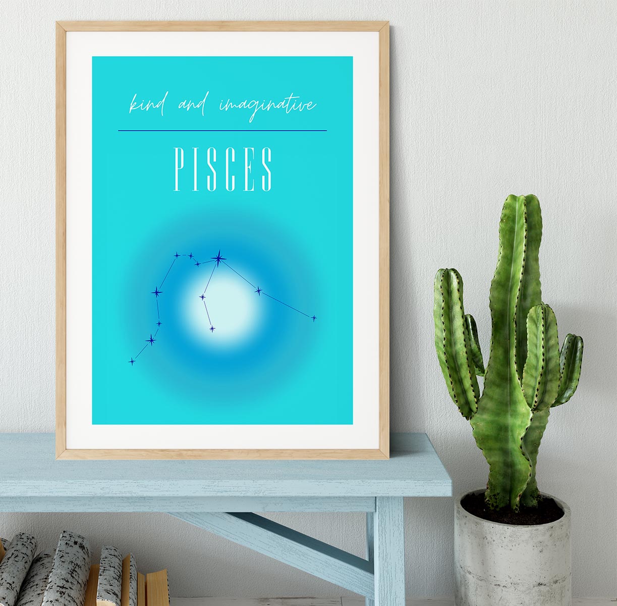 Pisces Zodiac Dream Art Framed Print - Canvas Art Rocks - 3