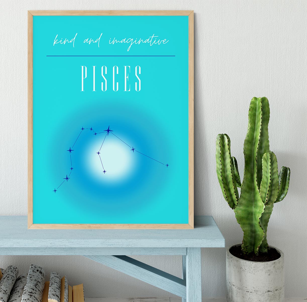 Pisces Zodiac Dream Art Framed Print - Canvas Art Rocks - 4