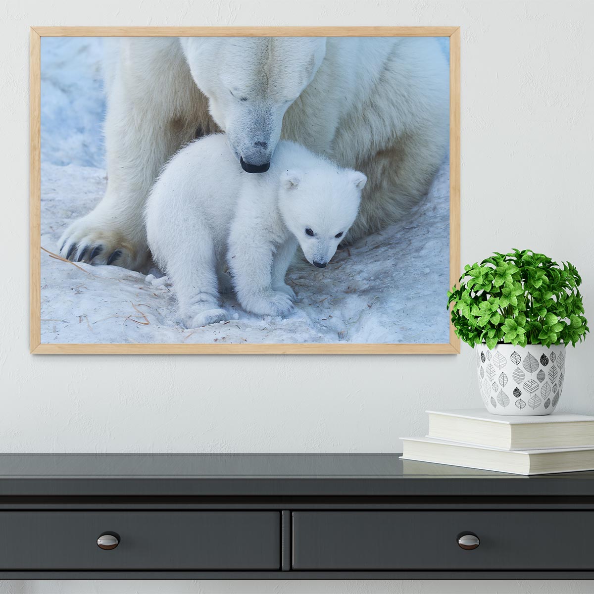 Polar bear Mother Framed Print - 1x - 4