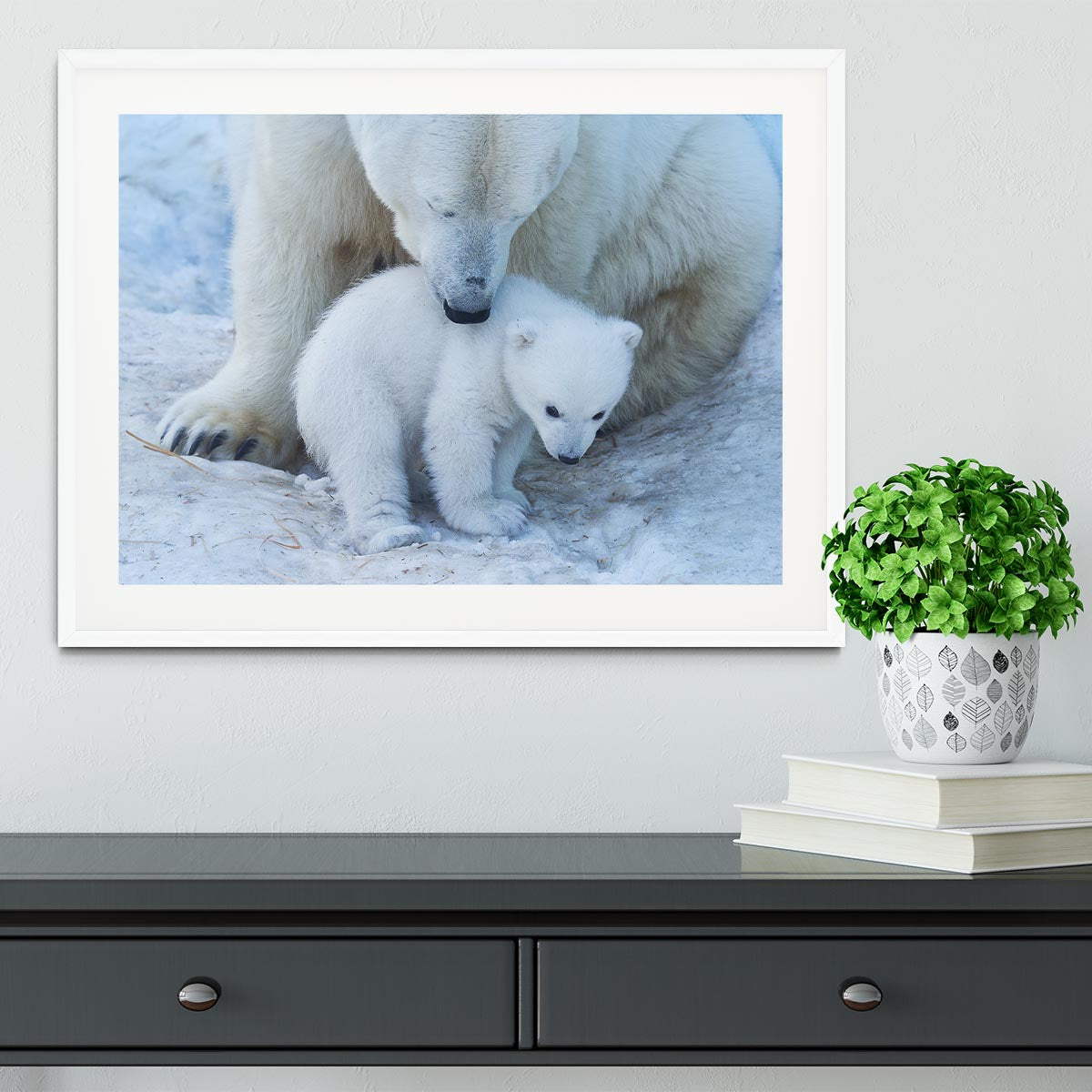 Polar bear Mother Framed Print - 1x - 5