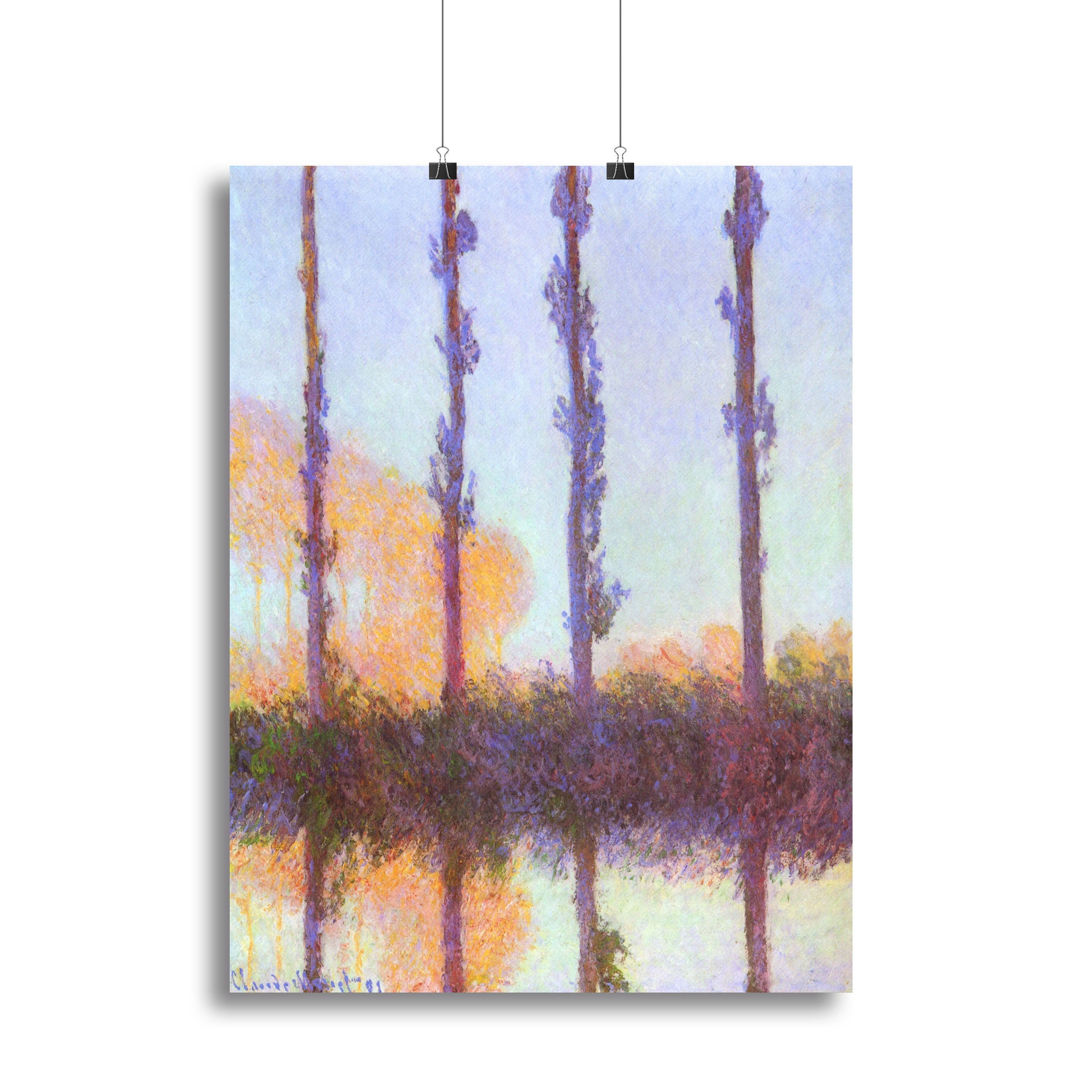 Poplars 3 by Monet Poster - Unframed
