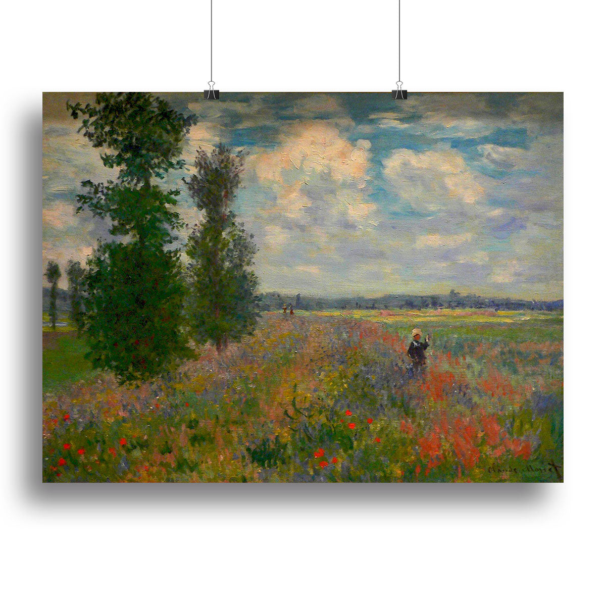 Poppy field Argenteuil by Monet Poster - Unframed