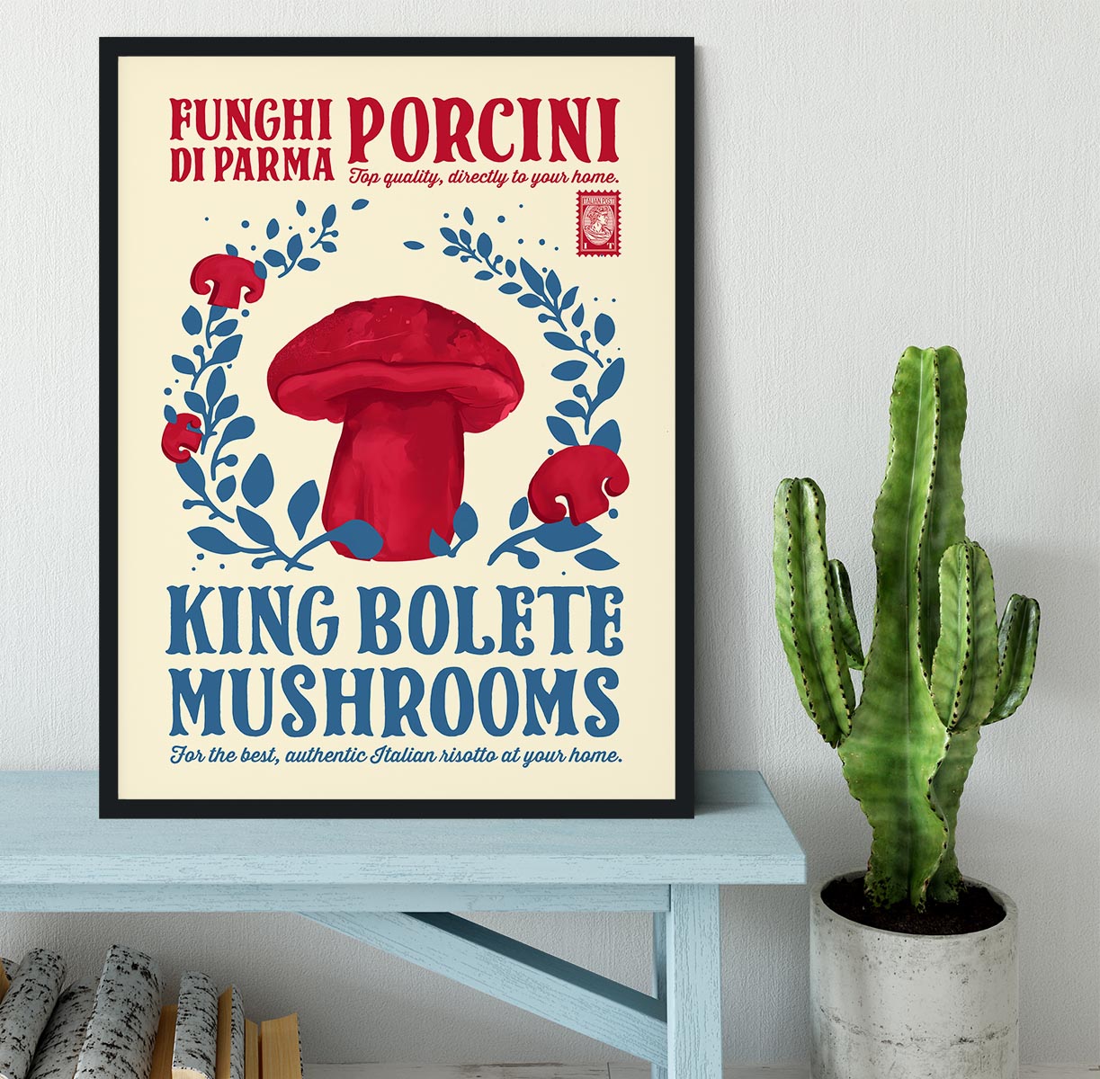 Porcini kitchen print Framed Print - Canvas Art Rocks - 2