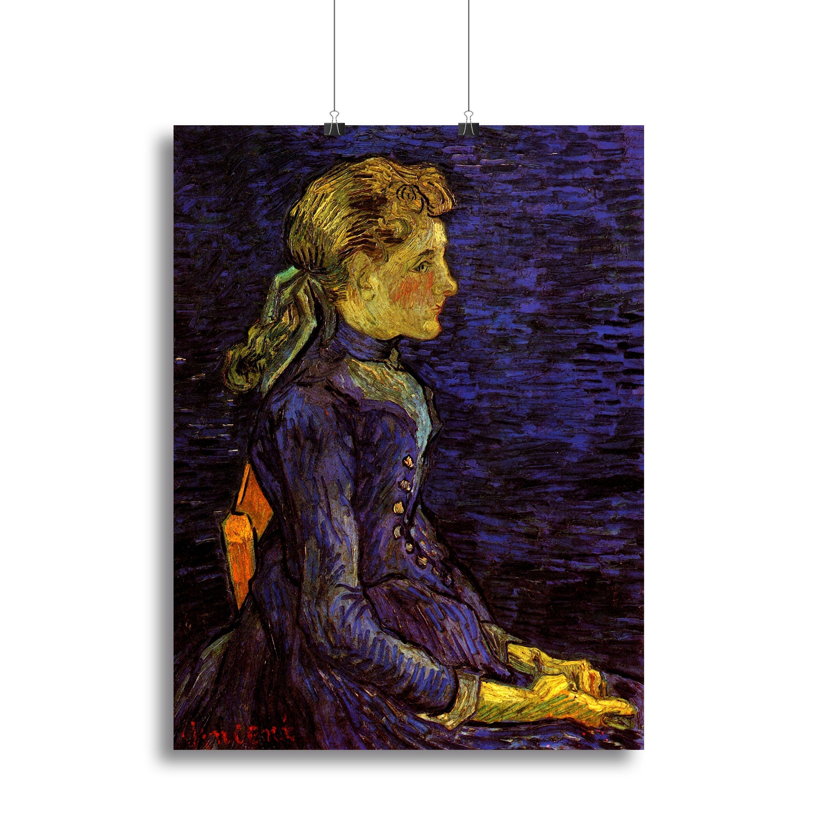 Portrait of Adeline Ravoux by Van Gogh Poster - Unframed
