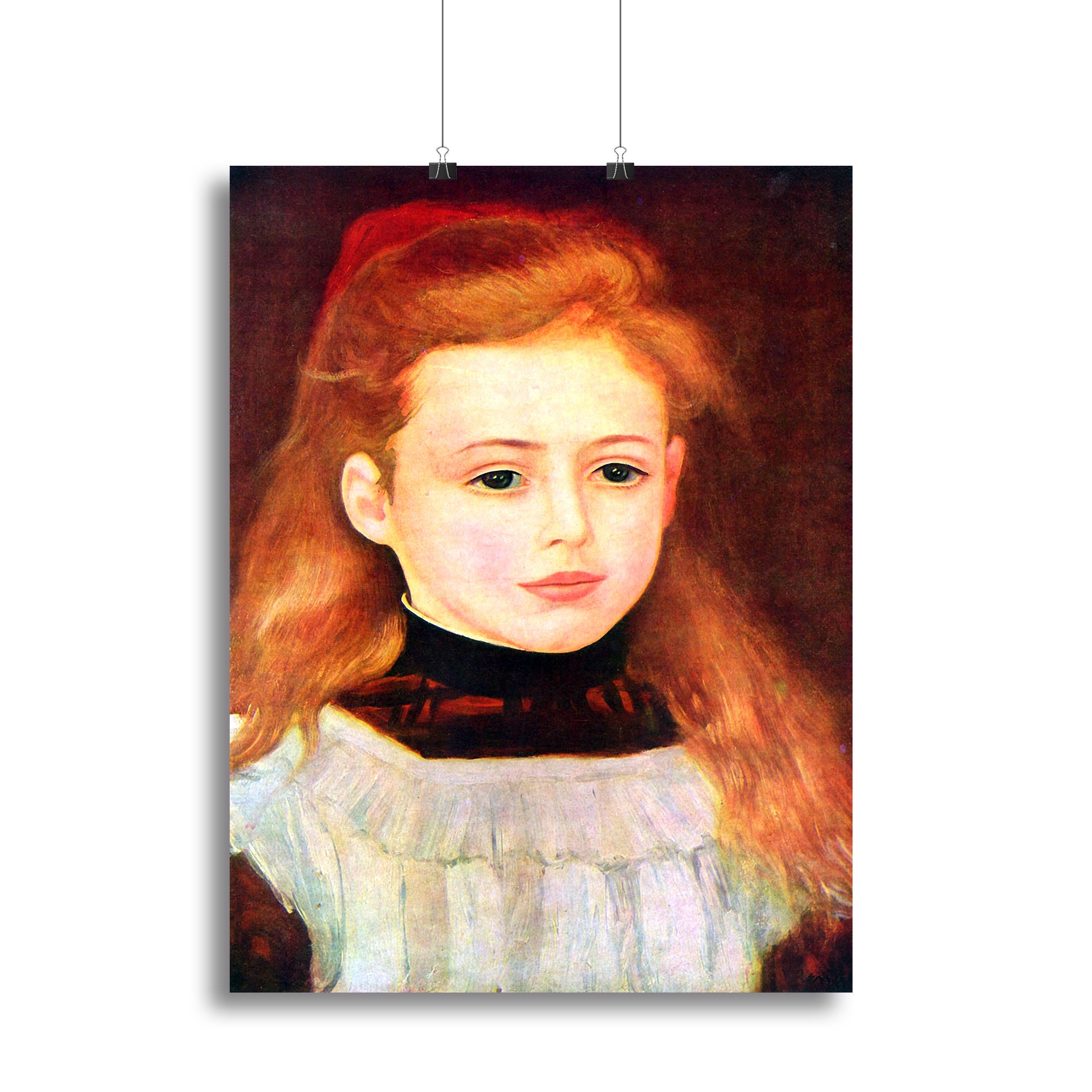 Portrait of Lucie Berard by Renoir Poster - Unframed