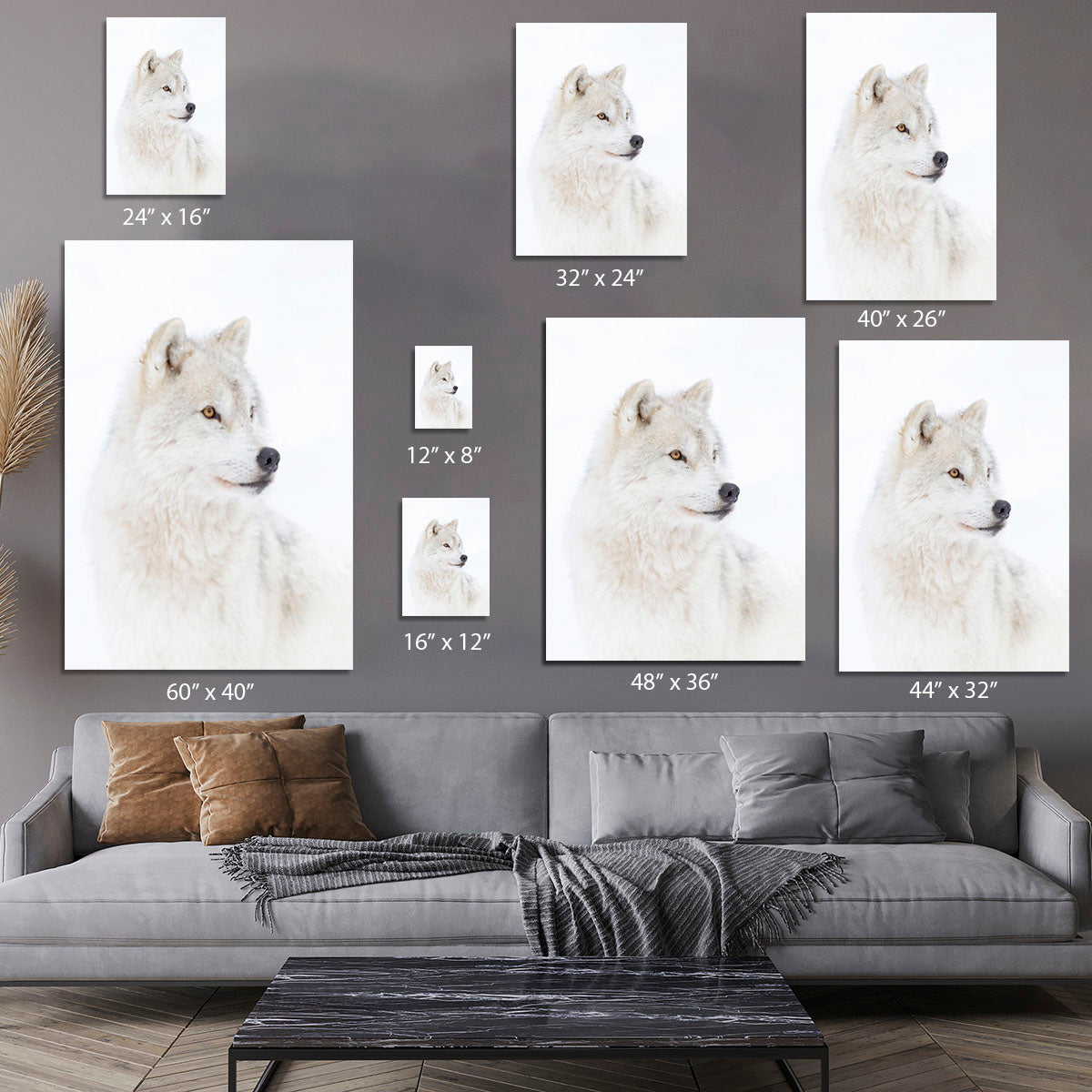 Portrait of an Arctic Wolf Canvas Print or Poster - 1x - 7