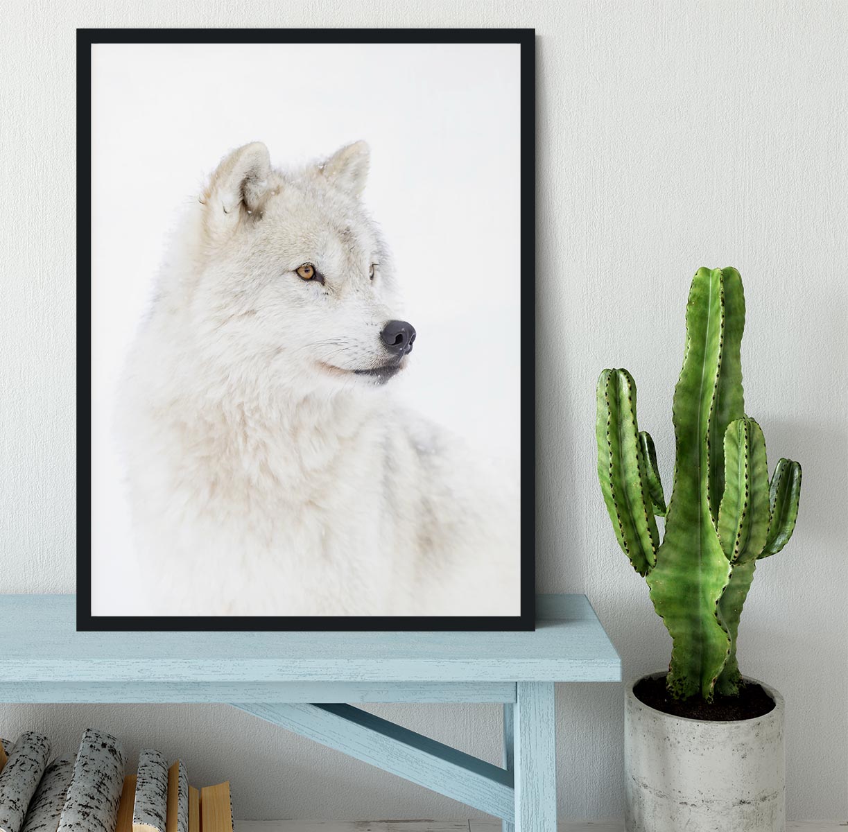 Portrait of an Arctic Wolf Framed Print - 1x - 2