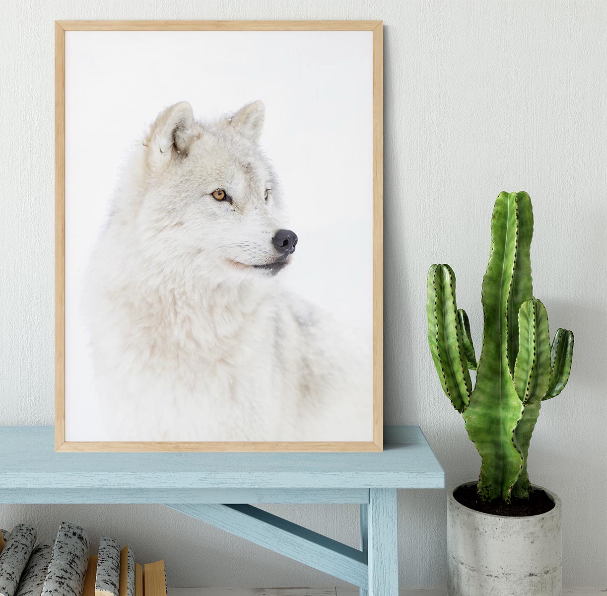 Portrait of an Arctic Wolf Framed Print - 1x - 4