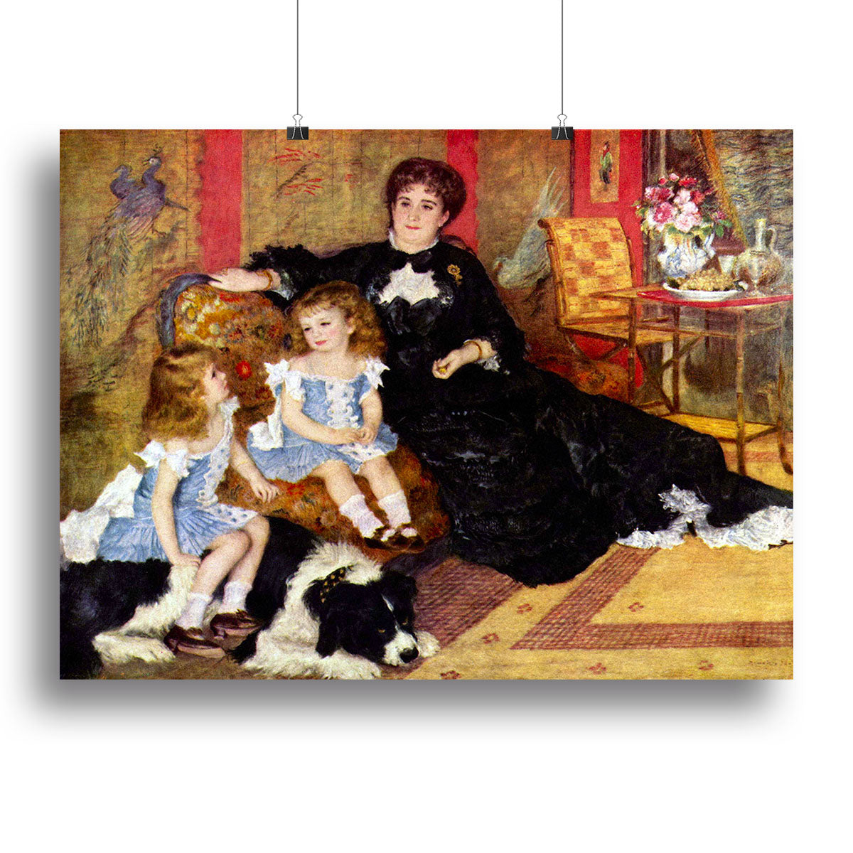 Portrait of the Mrs Charpentier and her children by Renoir Poster - Unframed