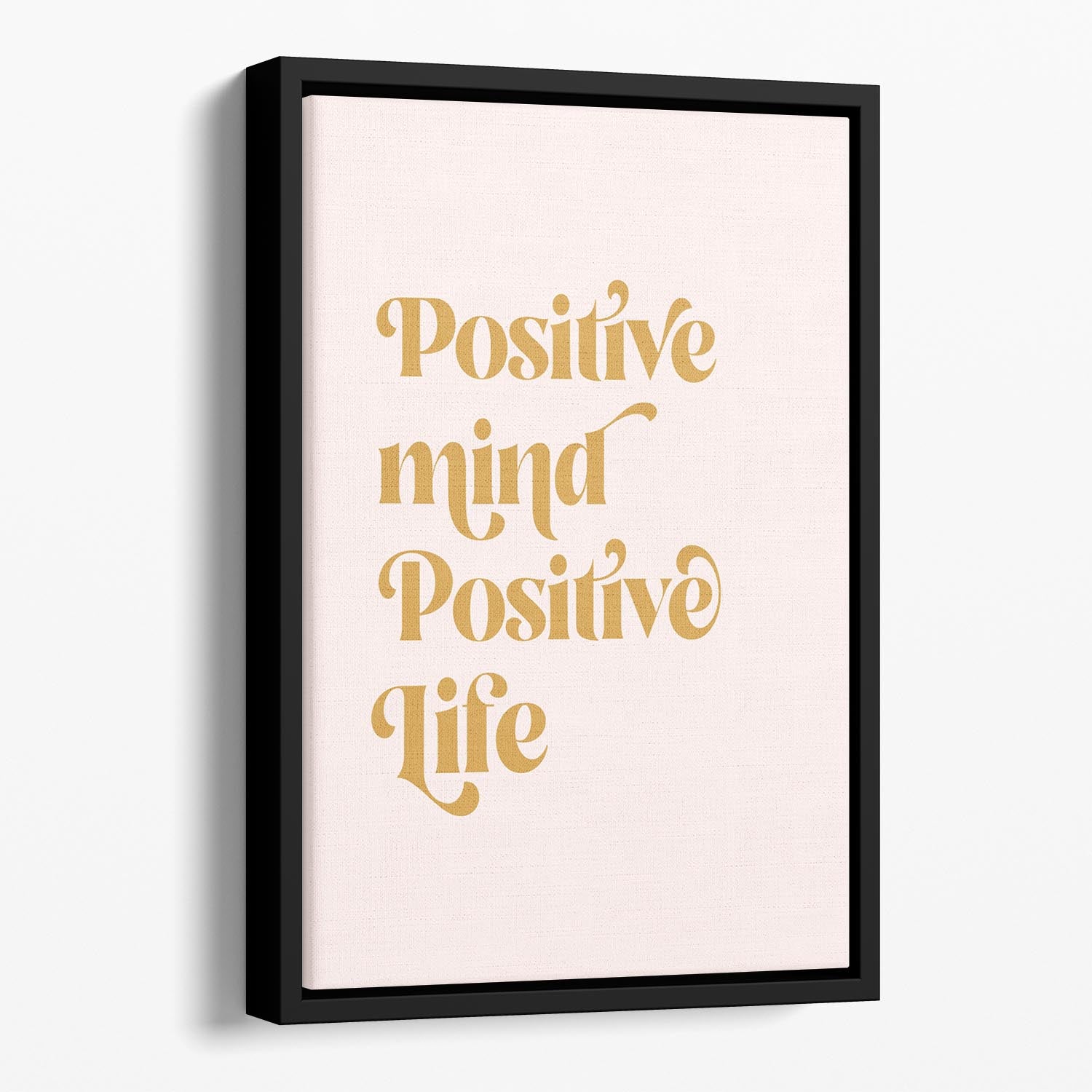 Positive Mind Positive Life Floating Framed Canvas - Canvas Art Rocks - 1