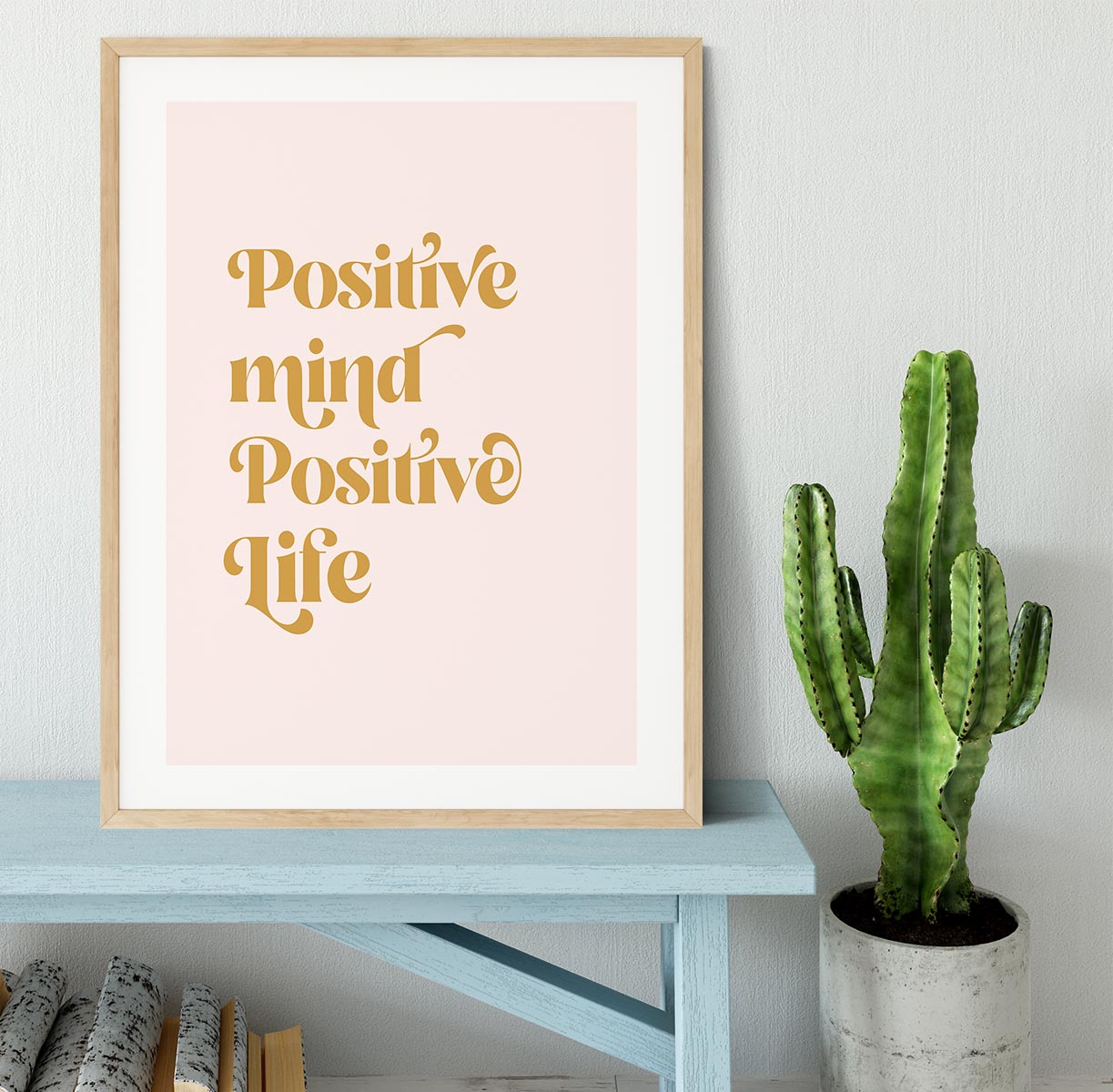 Positive Mind Positive Life Framed Print - Canvas Art Rocks - 3