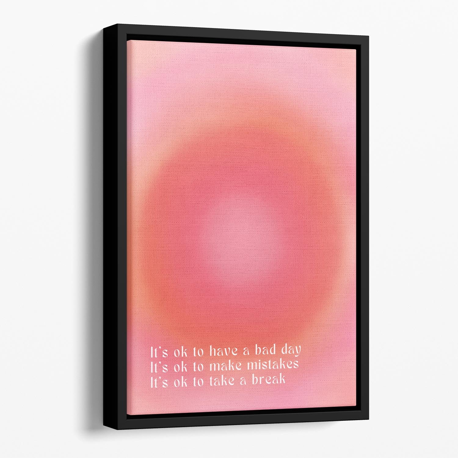 Positivity Spark Poster Floating Framed Canvas - Canvas Art Rocks - 1