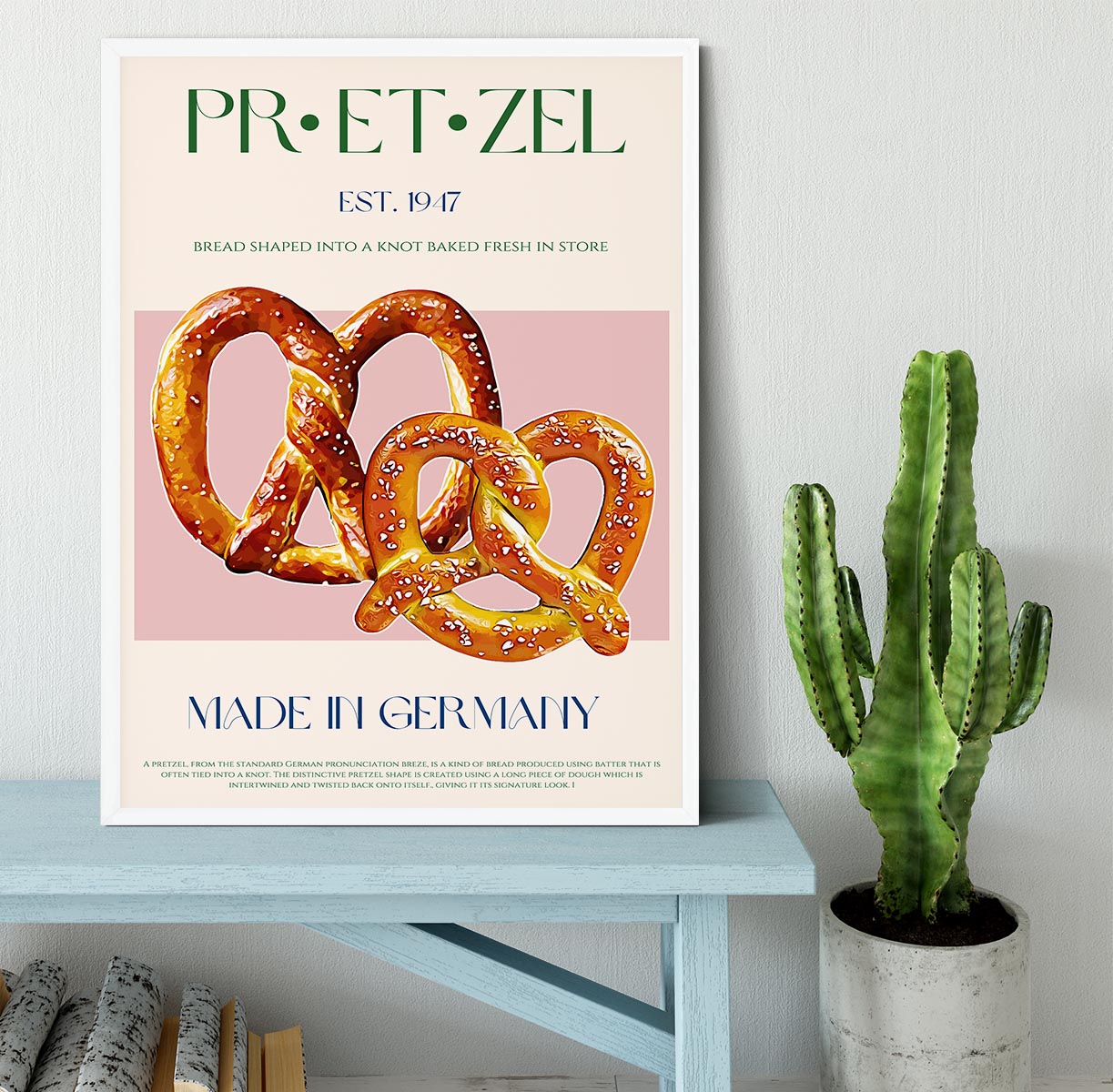 Pretzel Print Framed Print - Canvas Art Rocks -6