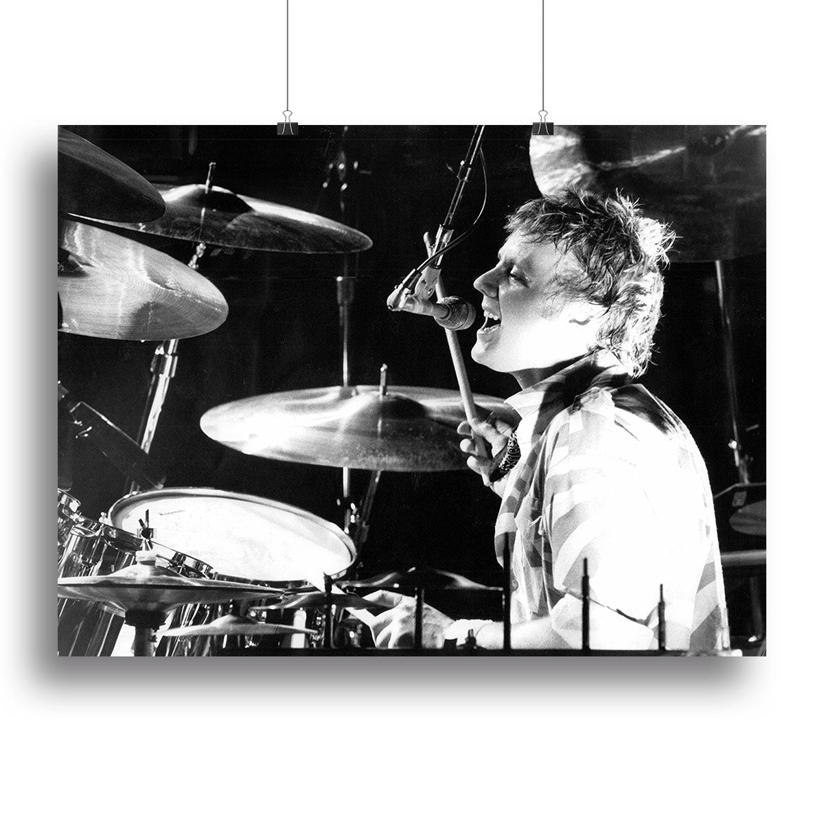 Queen Drummer Roger Taylor on stage Poster - Unframed