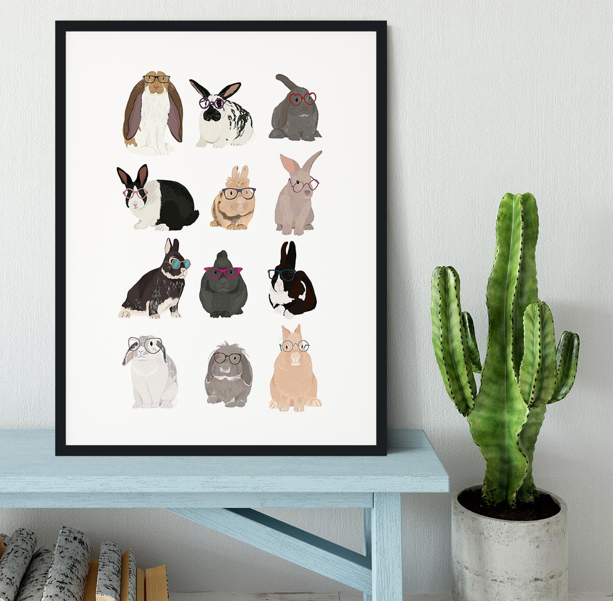 Rabbit Family Framed Print - 1x - 1