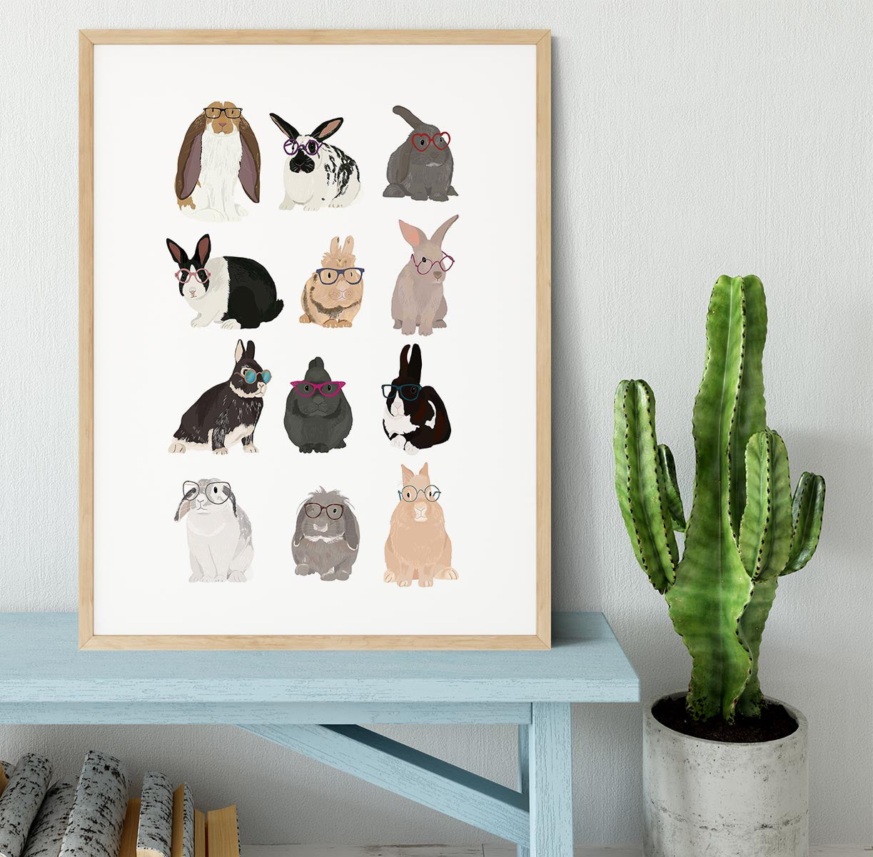 Rabbit Family Framed Print - 1x - 3