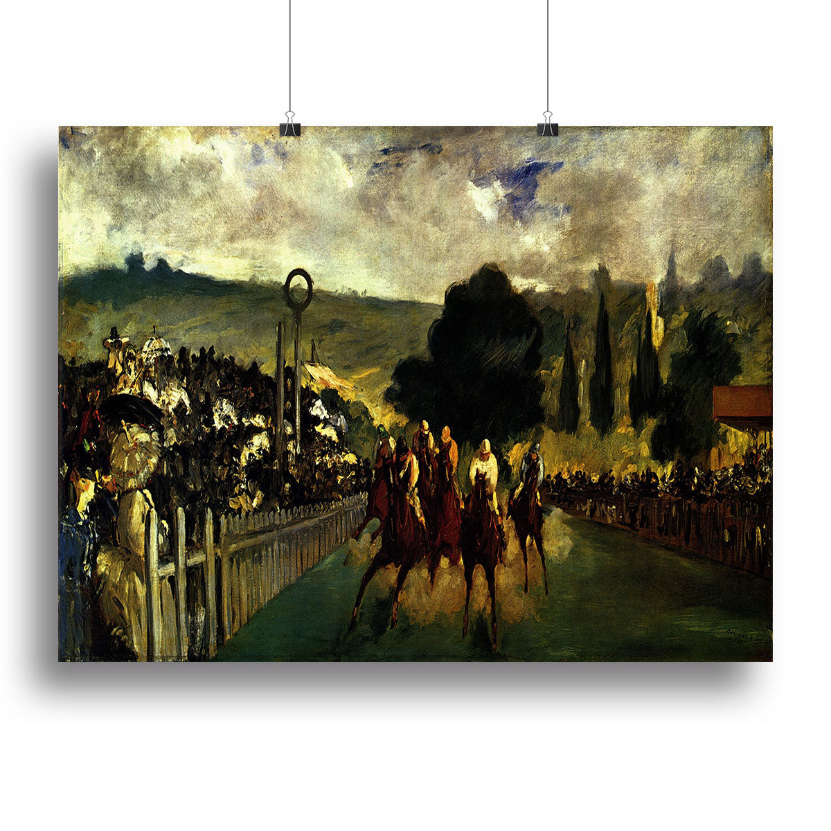 Race at Longchamp by Manet Poster - Unframed