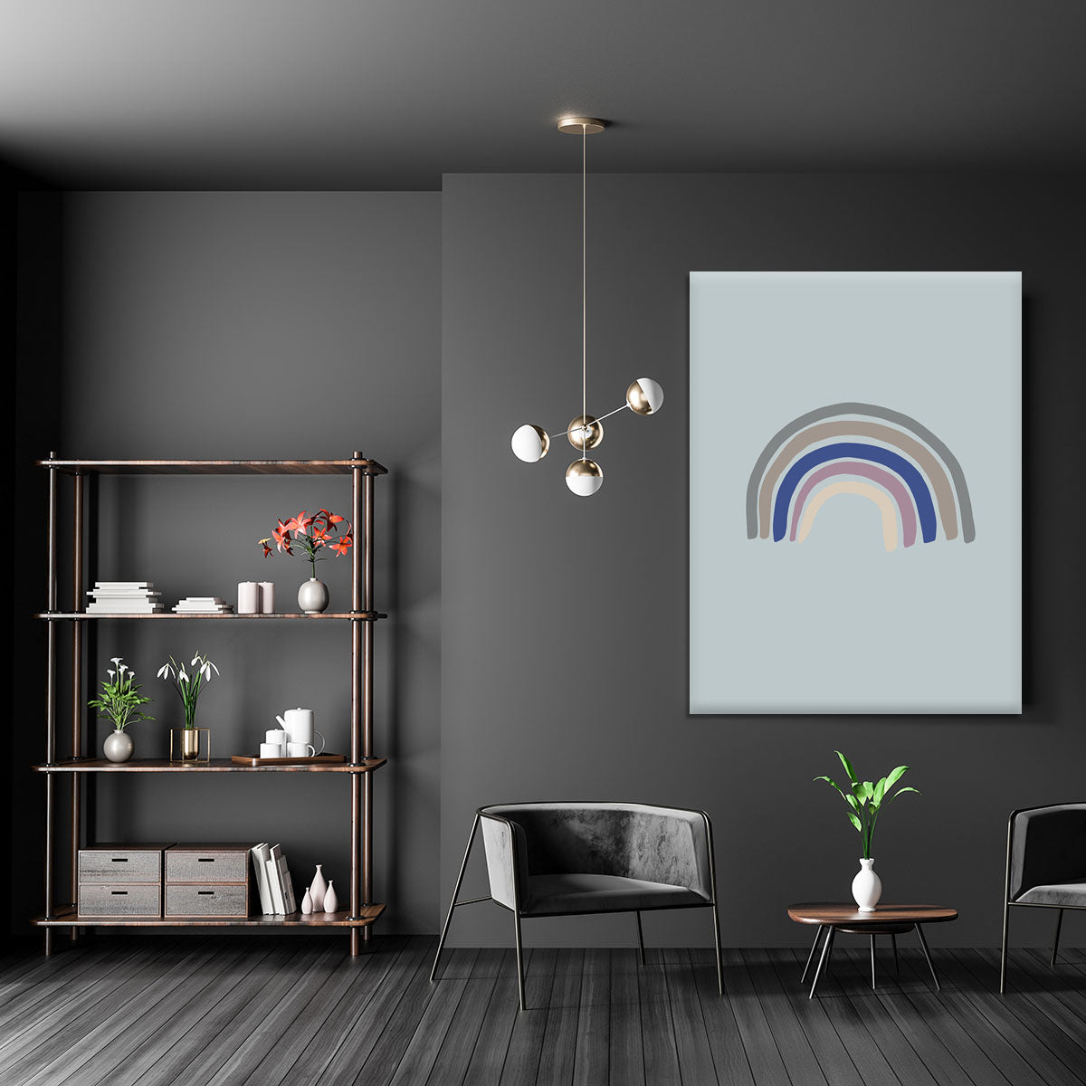 Rainbow Blue Canvas Print or Poster - 1x - 5