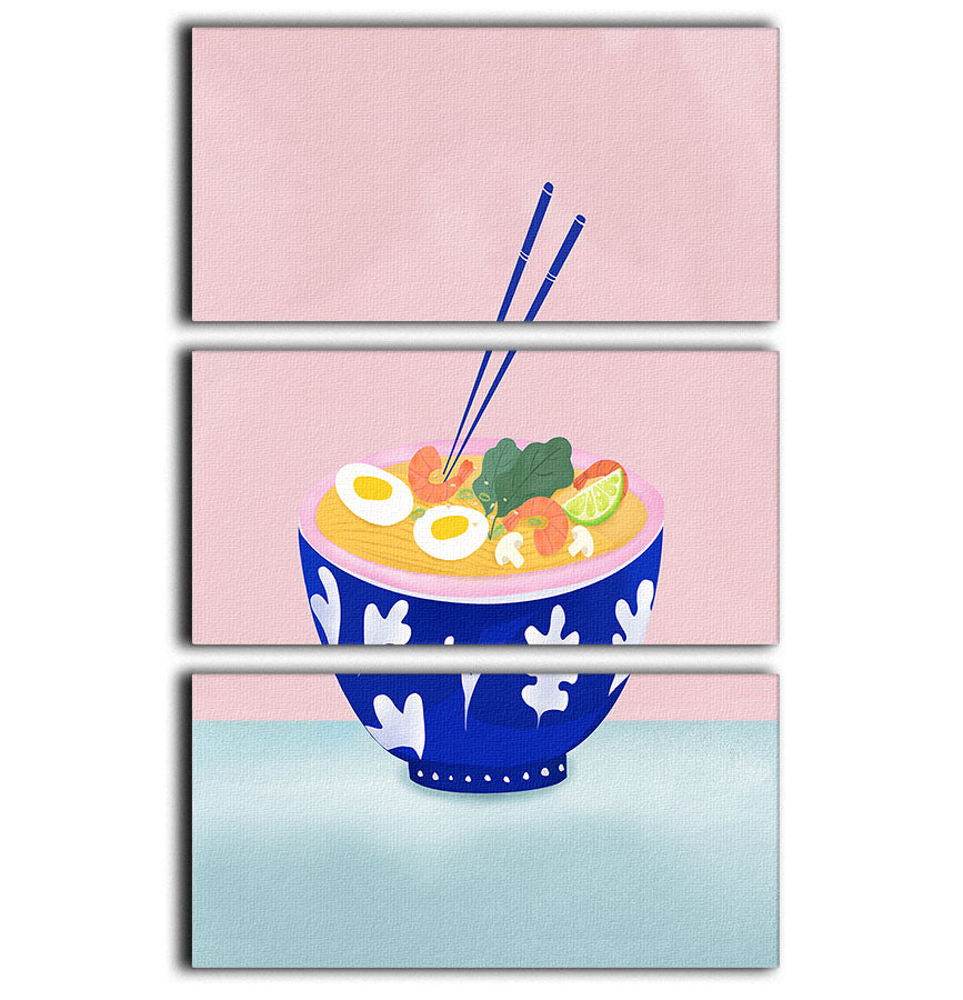 Ramen Bowl 3 Split Panel Canvas Print - Canvas Art Rocks - 1