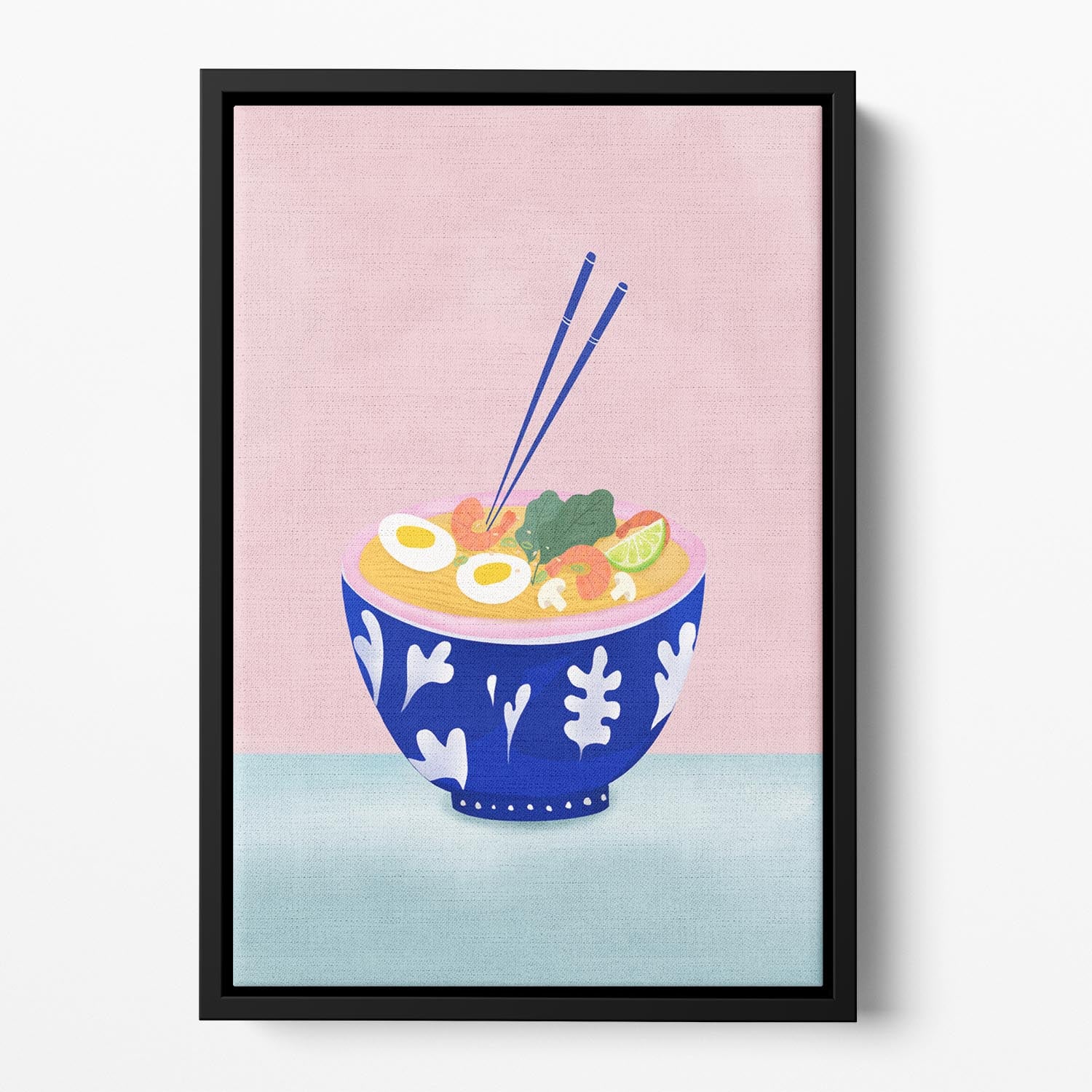 Ramen Bowl Floating Framed Canvas - Canvas Art Rocks - 2