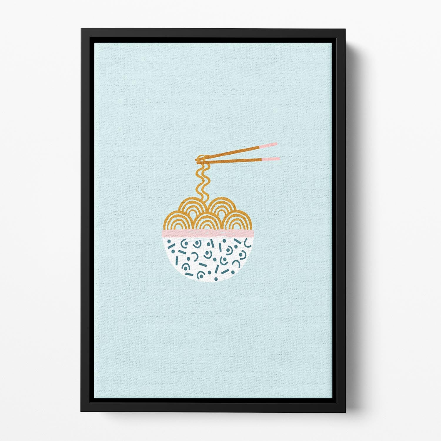 Ramen Vector Art Floating Framed Canvas - Canvas Art Rocks - 2